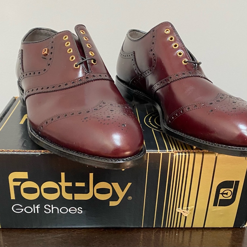 FootJoy Burgundy Men's Golf Shoes